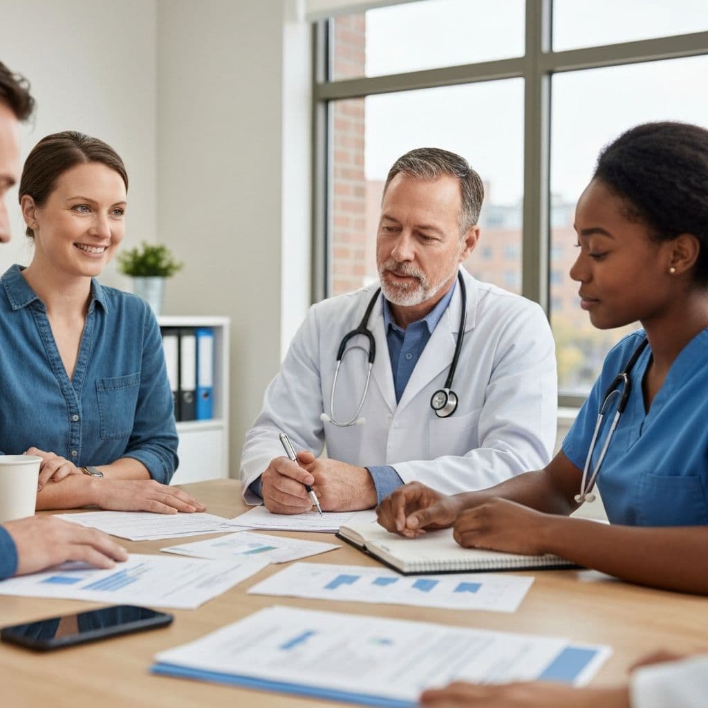 Medizinisches Praxisteam bei der erfolgreichen Zusammenarbeit